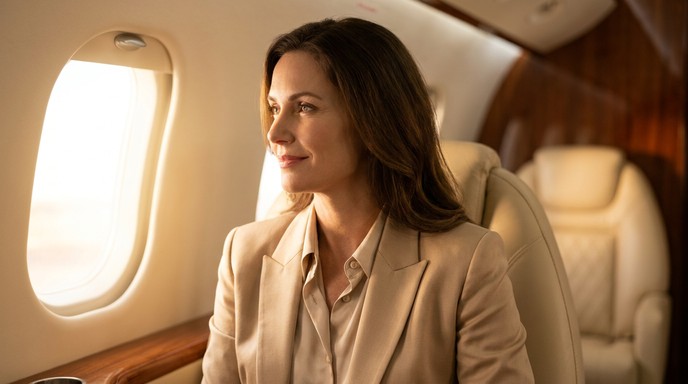Corporate traveler at the airport for business flights and work trips